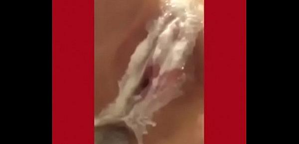  NASTY TEEN GUSHING WHIPPED CREAM, SLAPPING HER MEATY PUSSY CLOSE UP   ANAL